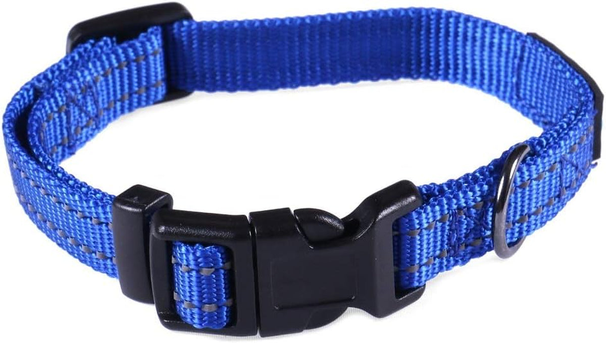 NEO Nylon Buckle Reflective Dog Collar - Medium, Pink