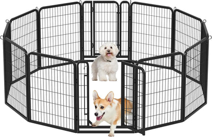 Dog Playpen 24In 16 Panels Pet Fence for Indoor Yard RV Camping