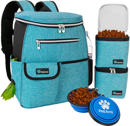 Dog Travel Backpack 27L Airline Approved Pet Supplies Bag, Purple