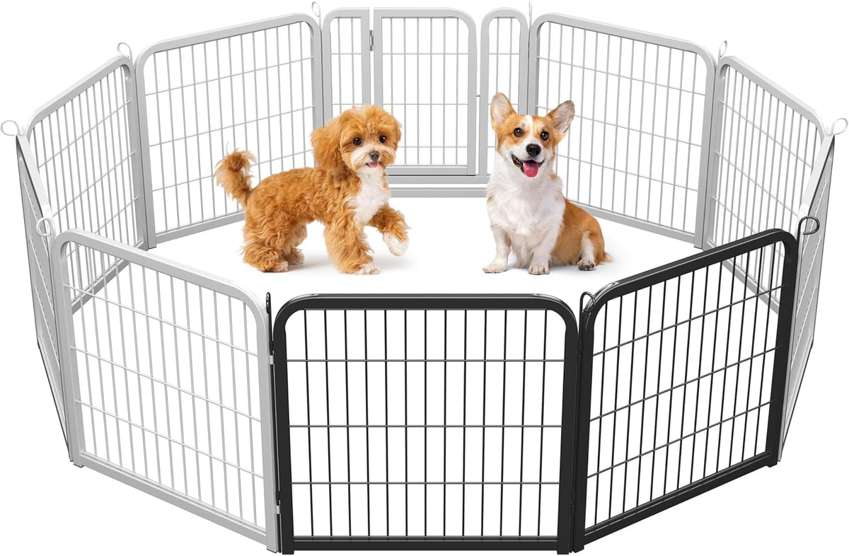 Dog Playpen 24In 16 Panels Pet Fence for Indoor Yard RV Camping