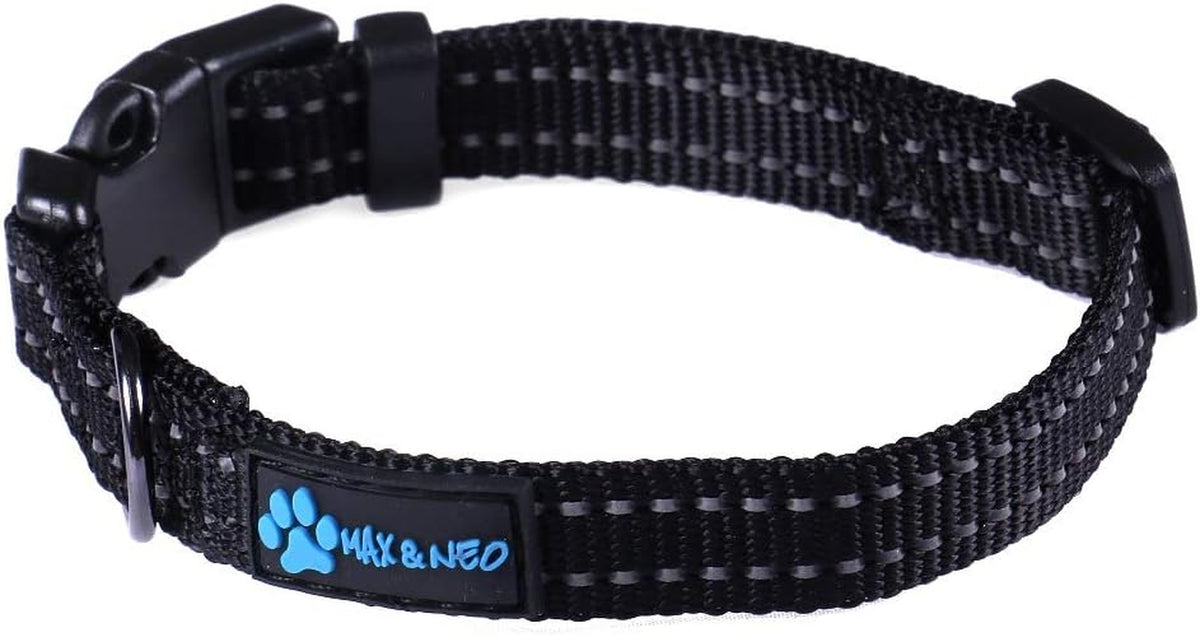 NEO Nylon Buckle Reflective Dog Collar - Medium, Pink