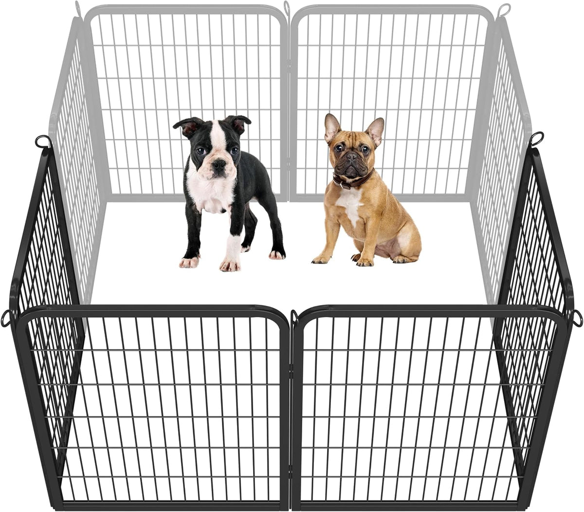 Dog Playpen 24In 16 Panels Pet Fence for Indoor Yard RV Camping