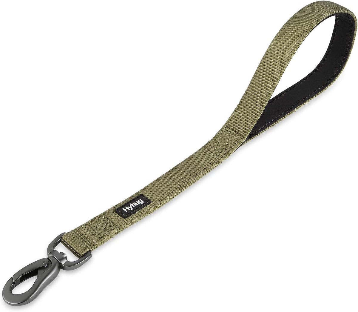 Short Dog Leash 18", Heavy Duty Nylon with Padded Handle