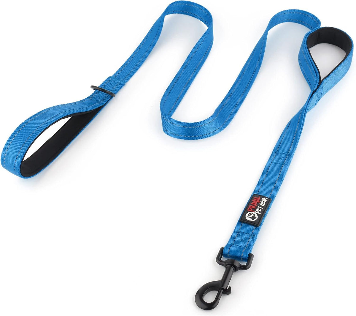 Dog Leash 6Ft Long,Traffic Padded Two Handle,Heavy Duty,Reflective Double Handles Lead for Control Safety Training,Leashes for Large Dogs or Medium Dogs,Dual Handles Leads(Black)