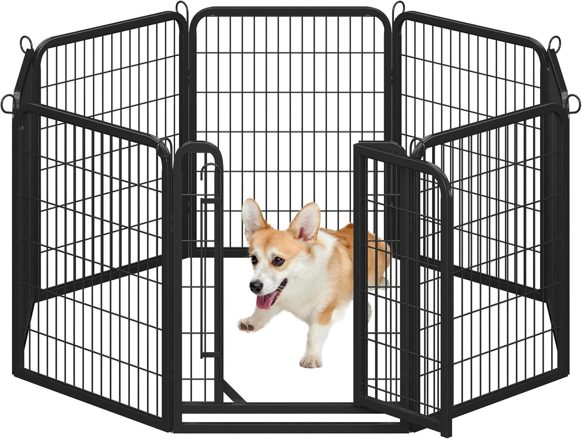 Dog Playpen 24In 16 Panels Pet Fence for Indoor Yard RV Camping