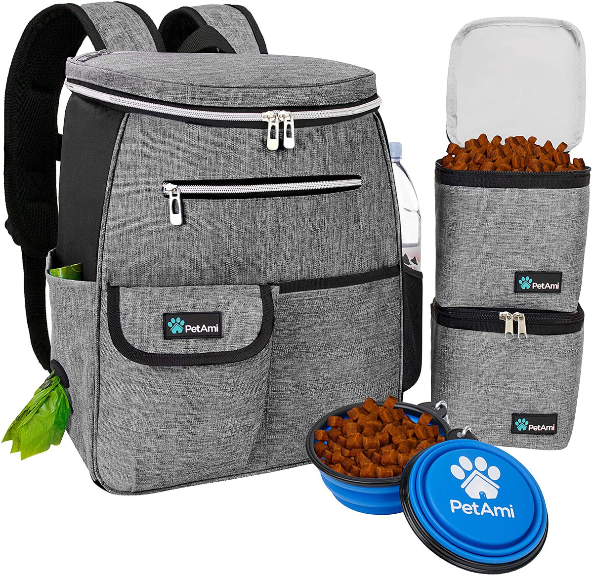 Dog Travel Backpack 27L Airline Approved Pet Supplies Bag, Purple