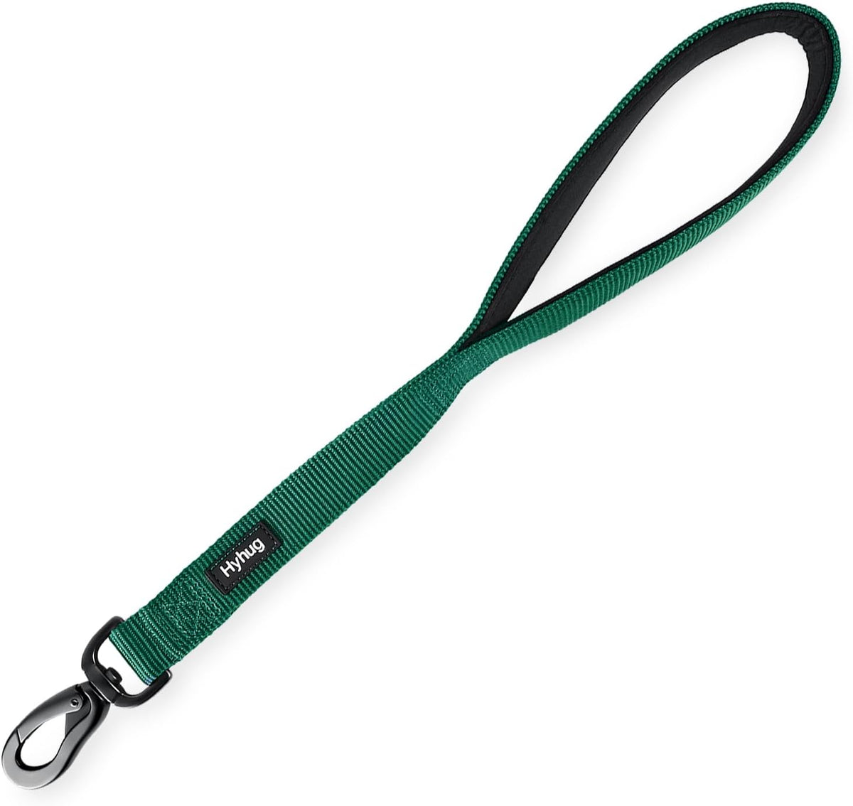 Short Dog Leash 18", Heavy Duty Nylon with Padded Handle