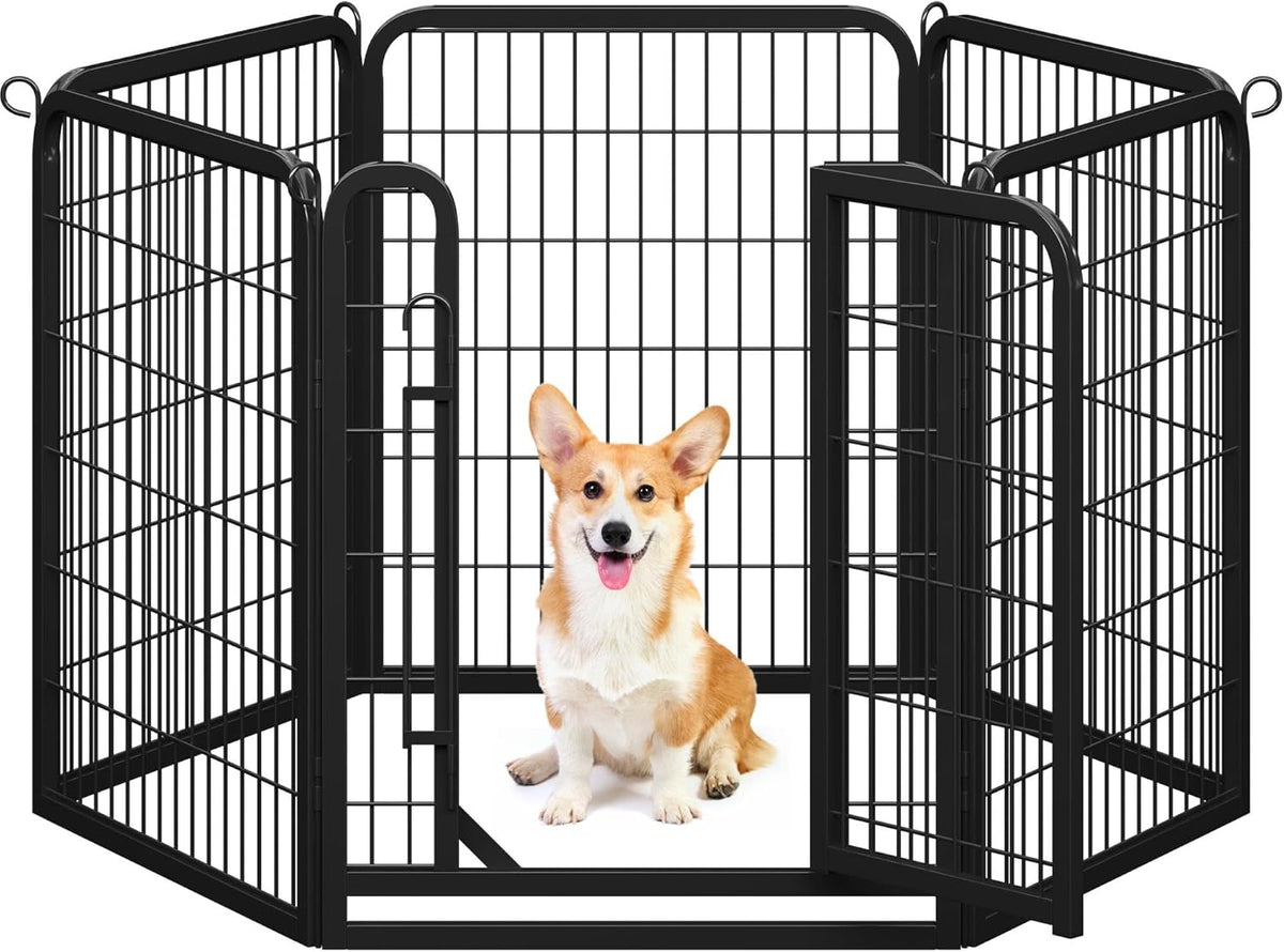 Dog Playpen 24In 16 Panels Pet Fence for Indoor Yard RV Camping