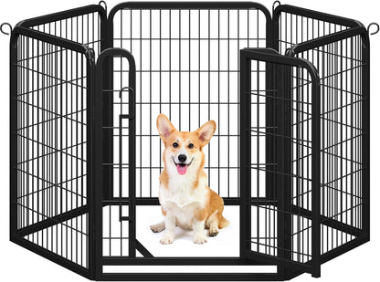 Dog Playpen 24In 16 Panels Pet Fence for Indoor Yard RV Camping