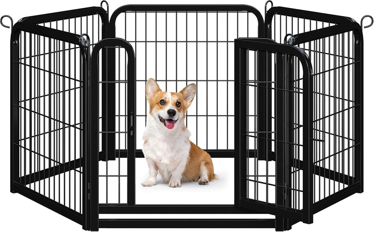 Dog Playpen 24In 16 Panels Pet Fence for Indoor Yard RV Camping
