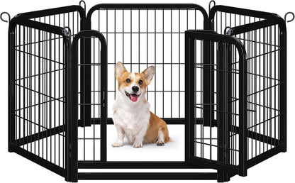 Dog Playpen 24In 16 Panels Pet Fence for Indoor Yard RV Camping