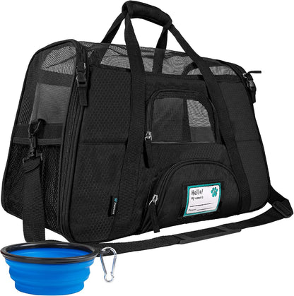 Airline Approved Pet Carrier Cats & Small Dogs, Large Heather Purple