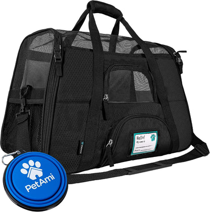 Airline Approved Pet Carrier Cats & Small Dogs, Large Heather Purple