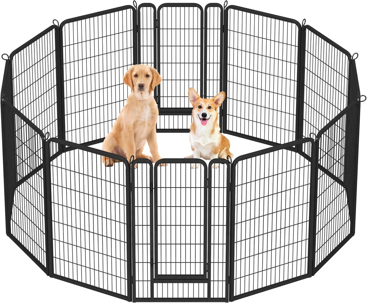 Dog Playpen 24In 16 Panels Pet Fence for Indoor Yard RV Camping