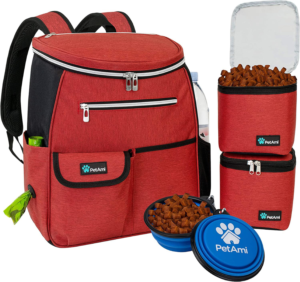 Dog Travel Backpack 27L Airline Approved Pet Supplies Bag, Purple