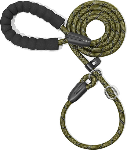 Durable Slip Lead Dog Leash, 1/2" X 6 FT, Black