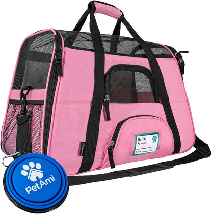 Airline Approved Pet Carrier Cats & Small Dogs, Large Heather Purple