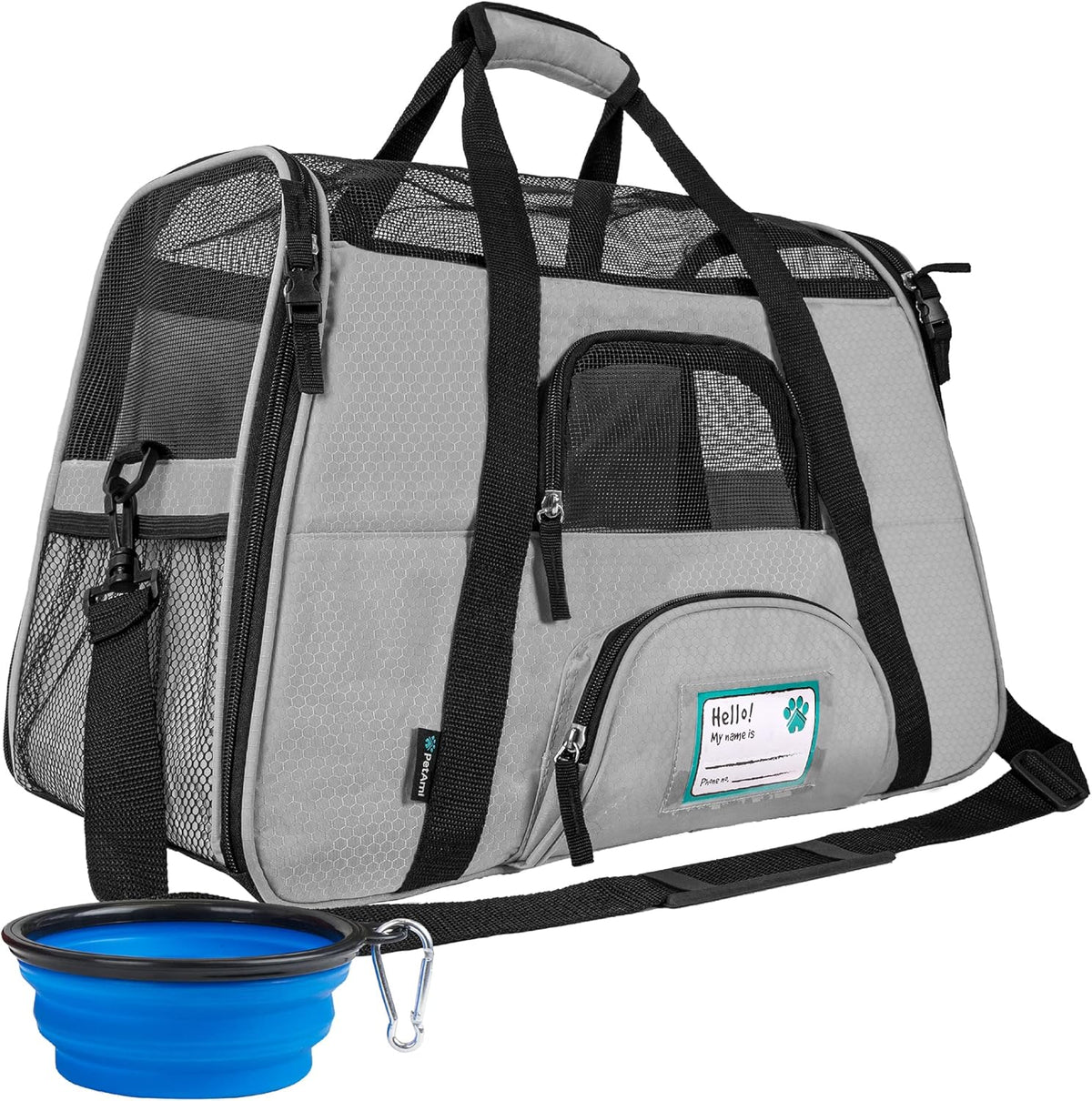 Airline Approved Pet Carrier Cats & Small Dogs, Large Heather Purple