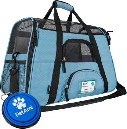 Airline Approved Pet Carrier Cats & Small Dogs, Large Heather Purple