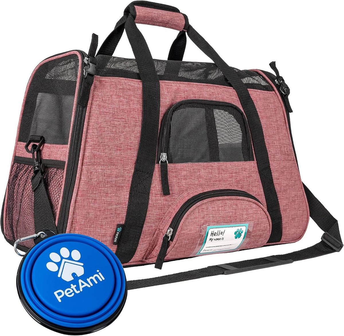 Airline Approved Pet Carrier Cats & Small Dogs, Large Heather Purple