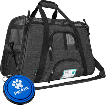 Airline Approved Pet Carrier Cats & Small Dogs, Large Heather Purple