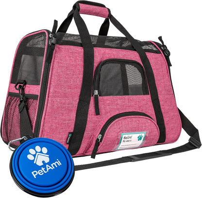 Airline Approved Pet Carrier Cats & Small Dogs, Large Heather Purple