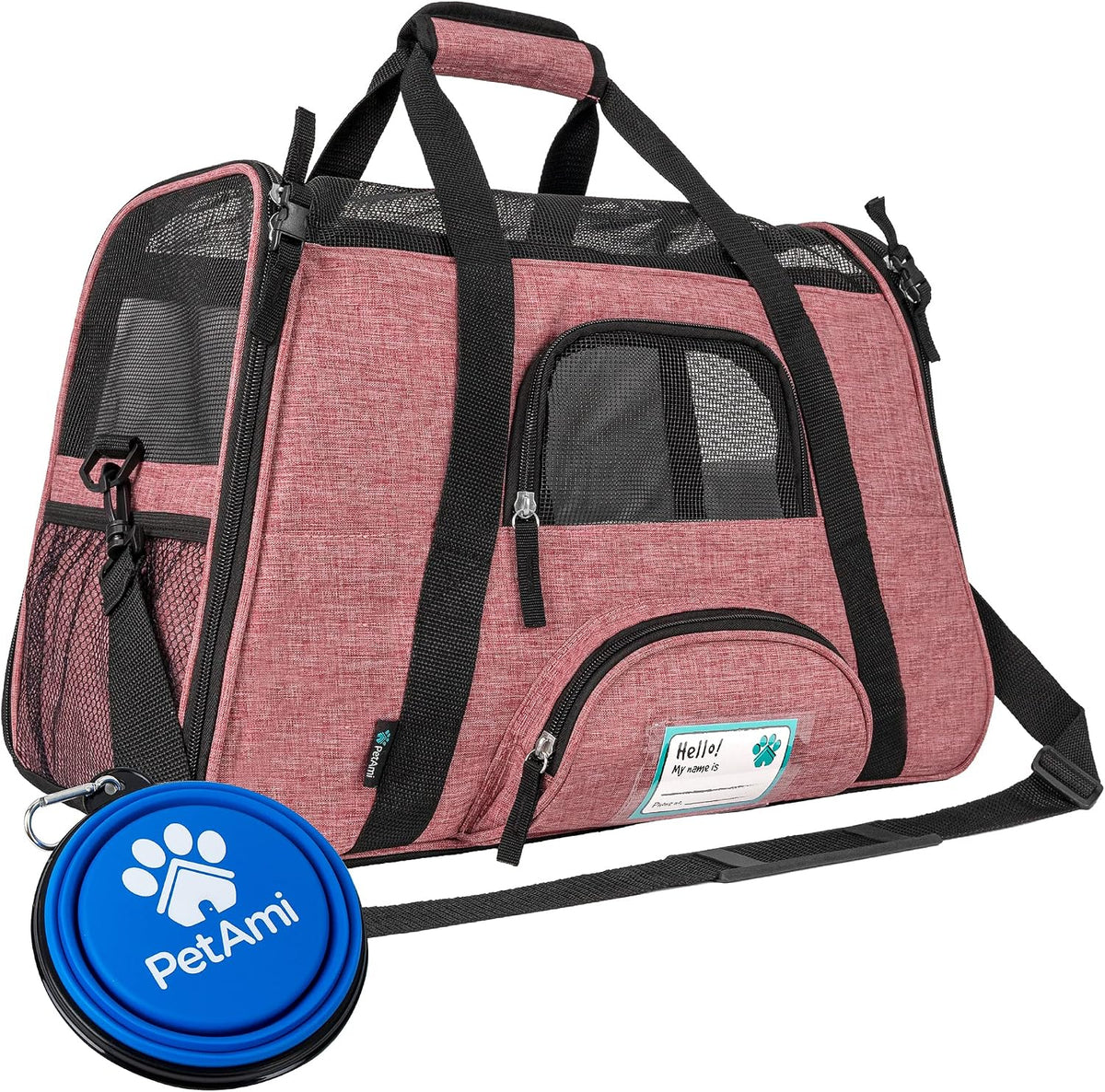 Airline Approved Pet Carrier Cats & Small Dogs, Large Heather Purple