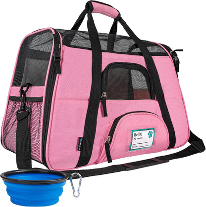 Airline Approved Pet Carrier Cats & Small Dogs, Large Heather Purple