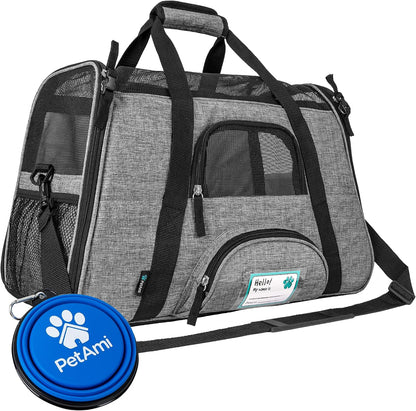Airline Approved Pet Carrier Cats & Small Dogs, Large Heather Purple