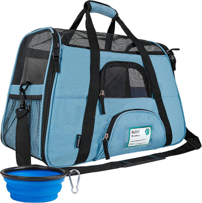 Airline Approved Pet Carrier Cats & Small Dogs, Large Heather Purple
