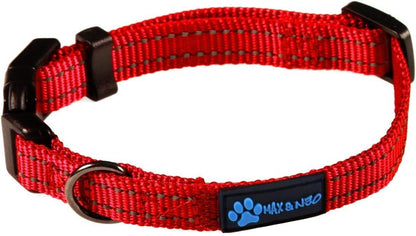 NEO Nylon Buckle Reflective Dog Collar - Medium, Pink