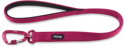 Short Dog Leash 18", Heavy Duty Nylon with Padded Handle