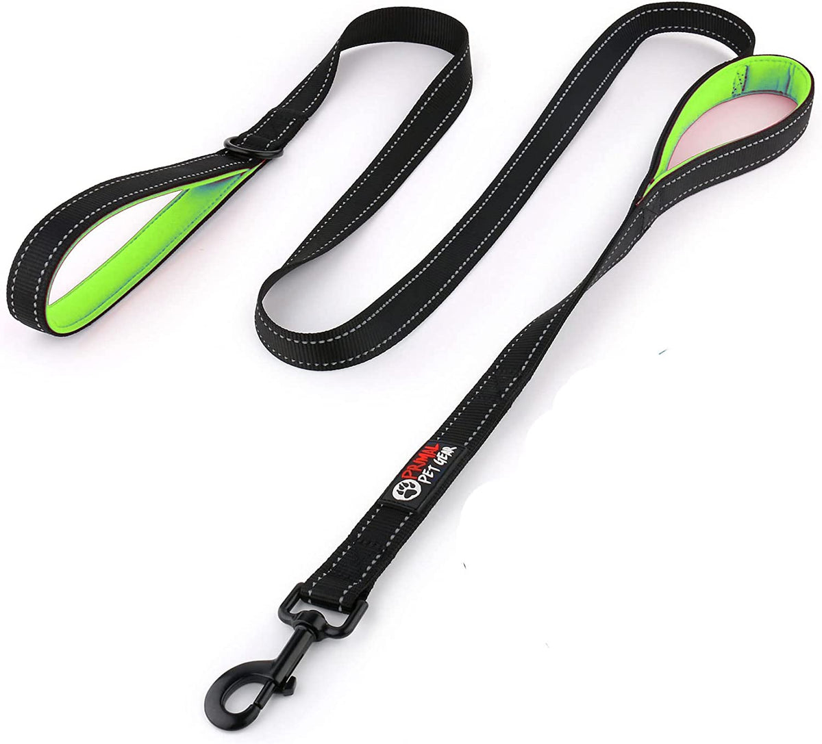 Dog Leash 6Ft Long,Traffic Padded Two Handle,Heavy Duty,Reflective Double Handles Lead for Control Safety Training,Leashes for Large Dogs or Medium Dogs,Dual Handles Leads(Black)