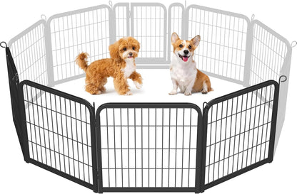 Dog Playpen 24In 16 Panels Pet Fence for Indoor Yard RV Camping