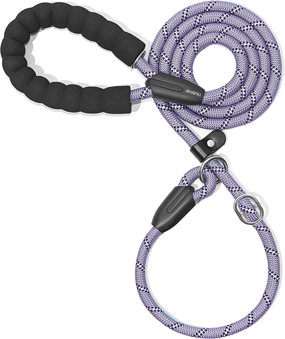 Durable Slip Lead Dog Leash, 1/2" X 6 FT, Black