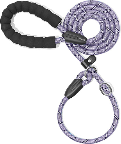 Durable Slip Lead Dog Leash, 1/2" X 6 FT, Black