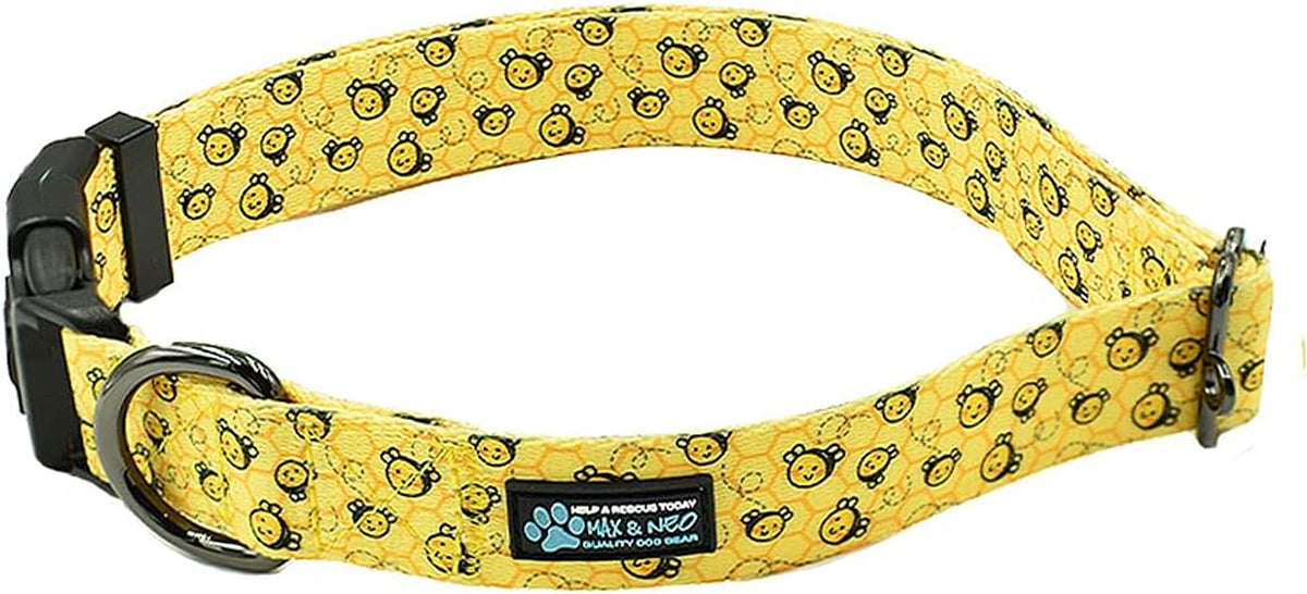 NEO Nylon Buckle Reflective Dog Collar - Medium, Pink
