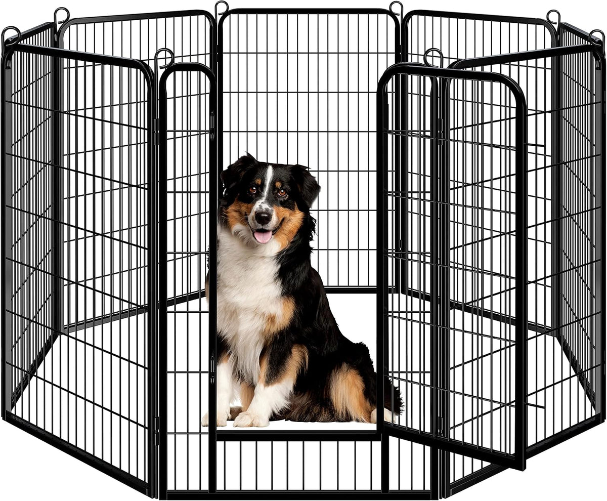 Dog Playpen 24In 16 Panels Pet Fence for Indoor Yard RV Camping