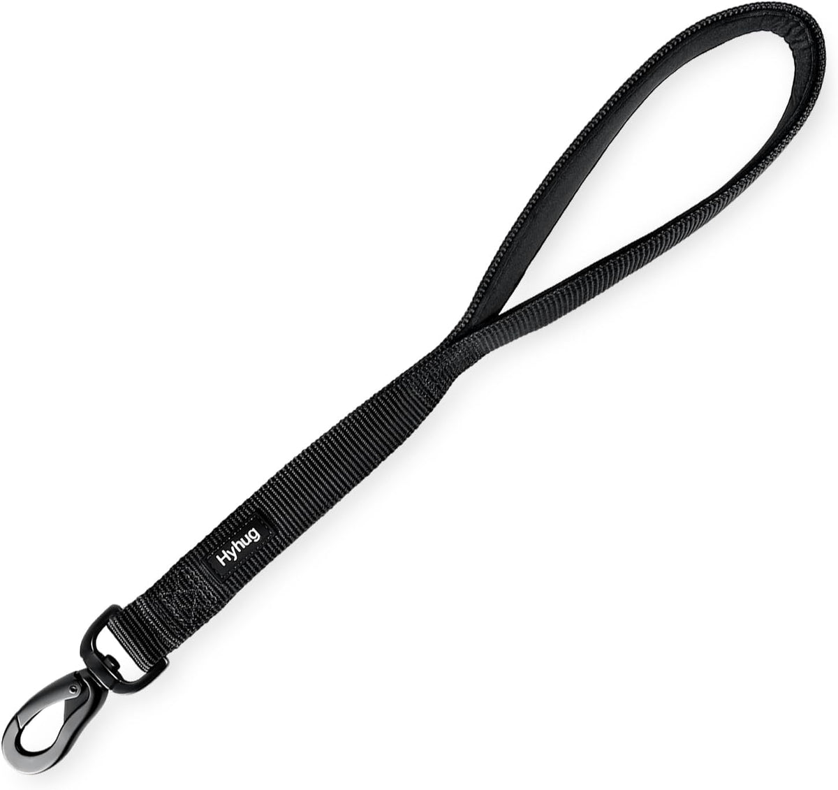 Short Dog Leash 18", Heavy Duty Nylon with Padded Handle