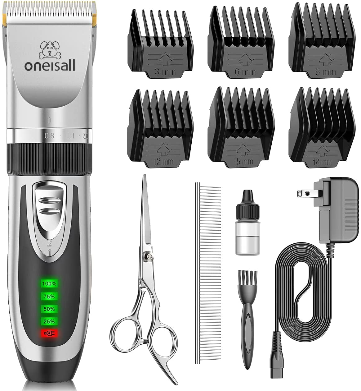 Dog Grooming Clippers with LED Display for Dogs & Cats