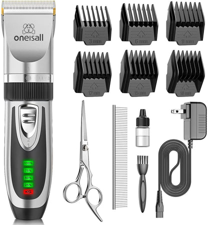 Dog Grooming Clippers with LED Display for Dogs & Cats