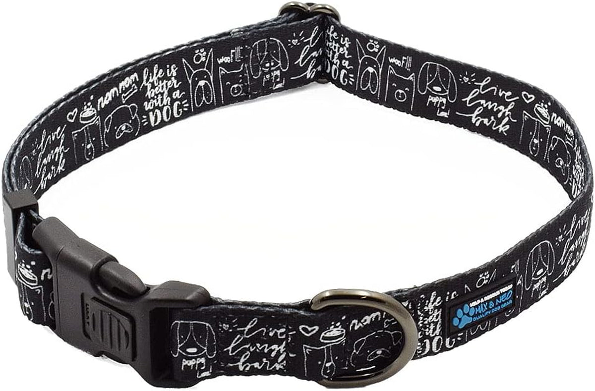 NEO Nylon Buckle Reflective Dog Collar - Medium, Pink