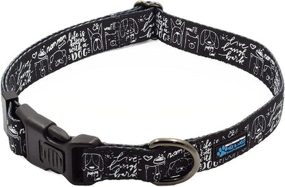 NEO Nylon Buckle Reflective Dog Collar - Medium, Pink